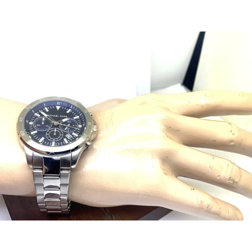 Michael Kors Men's Watch MK9107 Quartz Chronograph Blue Dial Stainless Steel